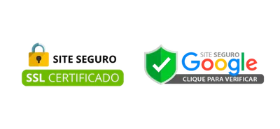 Site seguro · SSL Certificado · Google Site Seguro